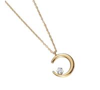 Sumpgle Natural Minimalist Necklace Moon Pendant Choker Titanium Steel Japanese Inspired Designer Jewelry Gift for Women