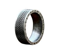 Sumpgle Stainless Steel Viking Celtic Knot Men's Ring Fashion Simple Letter Titanium Steel Ring