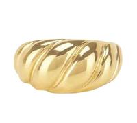 Sumpgle Titanium Steel 18K Gold Plated Flat Ring Minimalist Ins Style Midi Ring Fashion Designer Jewelry Gift for Her