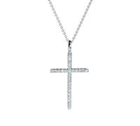 Sumpgle Unisex CZ-Covered Cross Pendant Necklace Minimalist Hip Hop Jewelry Edgy Design for Everyday Streetwear