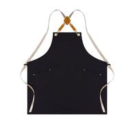 SUMPIGGER Chef Apron Cross Back Apron for Men Women with Adjustable Straps and Pockets Water Oil Stain Resistant for Kitchen, Restaurant, BBQ, Grill, Baking, Coffee Shop and Studio (Black)