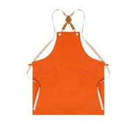 SUMPIGGER Chef Apron Cross Back Apron for Men Women with Adjustable Straps and Pockets Water Oil Stain Resistant for Kitchen, Restaurant, BBQ, Grill, Baking, Coffee Shop and Studio (Orange)