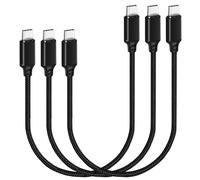 SUMPK 240W USB C Cable 30cm, Short USB C to USB C Cable Compatible for iPhone 15 Pro/15 Plus/15 Pro Max, MacBook Pro/Air, iPad Pro/Air, Dell XPS