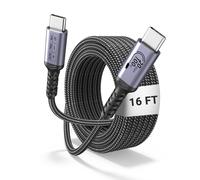 SUMPK Long USB C Cable Fast Charging, 5m, 1-pack, 100W/20Gbps/4K | USB C 3.1 Gen 2, 20Gbps High Speed Data Transfer, 4K Video Monitor, Compatible for PSVR2, Gaming, Switch, Xbox