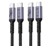 SUMPK USB C to USB C Cable 80Gbps 1m 2 packs, 240W USB 4 Cable, Gen 4 Data Cables, 16K HDR Video Monitor Compatible with Thunderbolt 5, iPhone 16 Pro Max, iPhone 15/15Plus, MacBook, iPad, eGPU