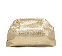 Sumrains Woven Evening Bag for Women: Elegant Dumpling Clutch Purse - Vegan Leather Handbag for Party Wedding, No Strap, 03 Golden, M