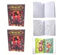 sumrica 2PCS Magic Coloring Book,Fun Magic Trick,Magic Prop Books for Adults,Illusion Professional Magic Kit for Stage,Talent Shows & Party Performances,Ideal Gift for Magicians Enthusiasts(Small)