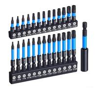 Sumsoctober 21 Piece for Impact for Torx Bit Set for Screwdriver with Steel Alloy Bits Magnetic Holder Torsion Zone Design Heavy Duty Tamper Proof for Torx Driver Tool Kit