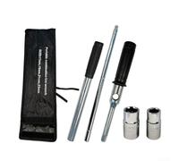 Sumsoctober - 4 way folding cross wrench set with 17mm, 19mm, 21mm, 23mm, 23mm sockets, wheel maintenance repair