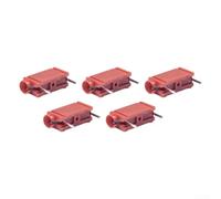 Sumsoctober 4mm Right Angle Banana Socket | 5-Pack Solder PCB Panel Mount Connector | for Test Equipment & Electronic Assembly(Is black)