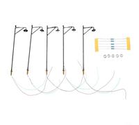 Sumsoctober 5pcs HO Scale LED Street Lights Model Railway Lamp Post Kit - 3V Illuminated Train Station Layout Decor for OO Gauge Dioramas City Building Accessories