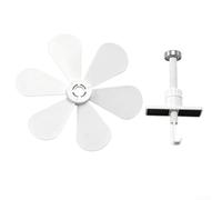 Sumsoctober Adjustable Air Conditioner Deflector Six-Fan ABS Bracket Energy-Saving Anti-Condensation for Side Round Grid Vents(White)