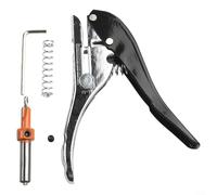 Sumsoctober Adjustable Hole Punch and Countersink Drill Set for Woodworking, 8mm Diameter, 1-20mm Depth, for Paper, Cardboard, Plastic and Edgebanding, 2-Piece Tool Kit