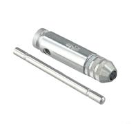 Sumsoctober Adjustable Ratchet Tap Wrench Set with 5pcs M3-M8 Metric Screw Taps Chromium Plated T-Handle Wrench for Tapping, Reaming, Screw Extraction, Left and Right Hand Compatible(7pcs set)