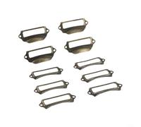 Sumsoctober Antique Style Tag Handle Set of 10 for File Drawers and Cabinets Includes Screws for Simple Installation
