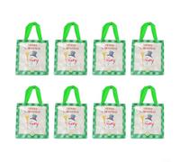 Sumsoctober Christmas Tote Bag Set of 8 Practical Non Woven Design for All Occasions (B)