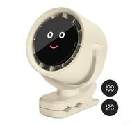 Sumsoctober Clip On Fan Rechargeable With 5 Speed Options And Full 720 Degree Rotation, Silent Operation Mini Fan With LED Display For Precise Airflow Adjustment In Various Settings(Beige)