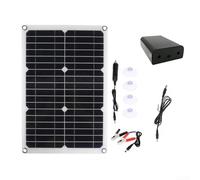Sumsoctober DC12V Brushless Solar Water Pump Set 20W 800L/H with Battery Box for Garden Pond Pool Aquarium Water Circulation(A)