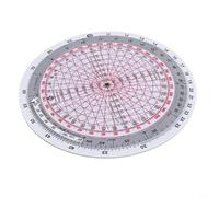 Sumsoctober Flight Computer E6B-R 6 Inch Plastic Aviation Plotter Slide Rule for Wind Calculation and Flight Planning with Built-in Scale(E6B-R2)