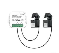 Sumsoctober For Tuya 2 Way WiFi Energy Meter Bidirection 1/2 Channel With Clamp App Monito For Power Factor And Frequency For Consumption Analysis(1 Way)