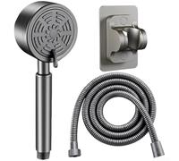 Sumsoctober High Pressure Shower Head 304 Stainless Steel Rainfall Massage Jet Modes Large Panel for Low Water Pressure Bathroom Hard Water Filter Compatible Square Design(H)