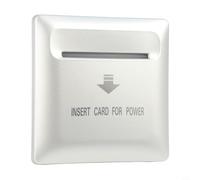 Sumsoctober Hotel Wall Access Control Switch 13.56MHz M1 Card Energy Saving Power Control Multiple Voltage 110V 127V 220V Easy Installation for Guest Room Management(Silver)