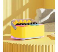 Sumsoctober Innovative 2in1 Portable Speaker Designed for Easy Volume Control and Engaging For RGB Light Effects (Yellow)