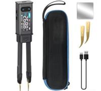 Sumsoctober LCR-ST2 2-in-1 Digital LCR ESR Clamp Meter for SMD Components, 1.47" HD Color Display, 5 Frequency Testing (100Hz-100kHz), Type-C Charging, ABS Material(LCR-ST2 high)