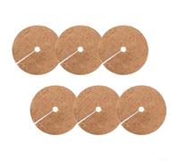 Sumsoctober Natural Coconut Fiber Coir Plant Mats 6 Pack 20 30 40cm For Potted Plants Moisture Control Winter Frost Protection Breathable Root Support(20 * 20cm)