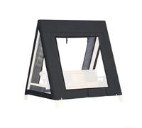 Sumsoctober Outdoor A-Frame Swing Cover Waterproof Patio Swing Shelter 72x55x67 Inch Breathable Protective Cover with Roll-Up Windows Black