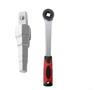 Sumsoctober Reversible Ratchet Wrench Handle 1/2 Drive Compact | 360-degree swivel head, reversible direction switch, high carbon steel build, fits confined areas, reduces hand fatigue