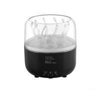 Sumsoctober Rotating Air Humidifier with Remote Control 280ml Quiet Diffuser with 7-Colour Ambient Light Adjustable Mist for Home Office Bedroom(Black)