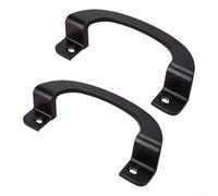 Sumsoctober Sliding Glass Door Pull Handle Crafted from Aluminum Alloy with 6 5/8 Inch Hole Spacing, Fits Standard Hook Type Doors, Includes Installation Hardware (Black)