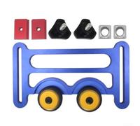 Sumsoctober Table Saw Feed Wheel Clamp With Bearing Roller For Woodworking, Featuring Spring Loaded Rollers(Blue)