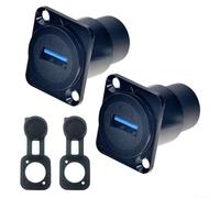 Sumsoctober USB 3 0 Dual Coupler Set, Fast and Reliable Connections Without Compromise on Performance (Black)