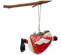 Sumsoctober Vintage Christmas Tin Ornaments Set Santa Snowman Tree Star Hanging Decoration Retro Festive Wrought Iron Blue Yellow Gold 6x6cm for Tree Mantel Window Holiday Home(B)