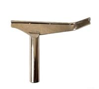 Sumsoctober Wood Lathe Tool Rest 25mm Big Bend Stainless Steel Woodturning Tool Holder Concave Grip for Stable Handling Deep Bowl Reach Smooth Glide for DIY Woodworking Projects