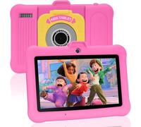 SUMTAB Kids Tablet 7 inch Android Tablet for Kids (Ages 2-14), 8GB RAM 64GB ROM 128GB Expand,Software Pre-Installed, Bluetooth, WiFi,with Shockproof Case-Pink