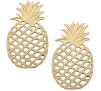 SUMTree 2Pcs Gold Pineapple Cast Iron Trivet with Rubber Feet, Heavy Duty Metal Trivet, Heat-insulation Hot Pot Pads for Hot Dishes, Pots, Pans, for Rustic Kitchen Dining Table, Gold