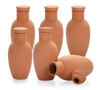 SUMTree 6 PCS Terracotta Watering Pots Self-Watering Planter Insert Terracotta Globes Clay Vacation Plant Water Devices for Outdoor Indoor Garden Plants, 5 * 5 * 17cm