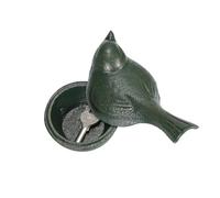 SUMTree Bird Cast Iron Key Hider Bird Key Box for Outside Vintage Decorative Key Hider Rock Key Safe Outdoor Animal Style Key Hider Outside for Keys Trinkets Outdoor Garden Decor, Antique Green