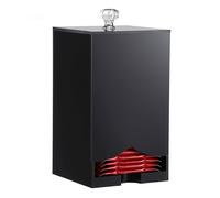 SUMTree Black Acrylic Tea Bag Caddy, Tea Bag Dispenser with Lid, Herbal Tea Storage Box, Cupboard organizer with Groove for 3”x3” Sugar Sachets, Coffee Bags Or Smaller, Kitchen Storage Box, 8.2*14.3cm