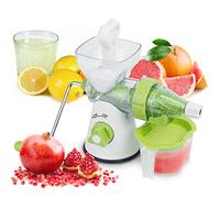 sumuya Manual Juicer, Multi Functional Slow Masticating Single Auger Assembled Manual Fruit Juicer Ideal For All Fruit Vegetable And Wheatgrass with Cup Green