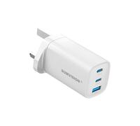 Sumvision 65W USB C Compact Wall Fast Charger Plug Adapter 3 Port GaN PD PPS Compatible with Apple Macbook Pro Dell XPS Laptop iPad Air iPhone 14 Galaxy S23 Ultra Pixel 7 (UK DESIGN UK TECH SUPPORT)