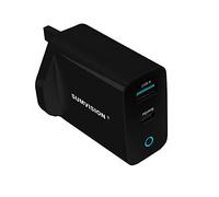 SUMVISION 65W USB C Compact Wall Fast Charger Plug Adapter Dual Port GaN PD PPS Quick Charge for Apple Macbook Pro Dell Laptop iPad Air iPhone 14 Galaxy S23 Ultra Pixel 7 UK DESIGN UK TECH SUPPORT