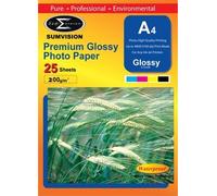 Sumvision Photo Picture Photograph Paper A4 180gm Glossy Photo Paper Premium Professional Gloss Coated Inkjet Photo Paper 25 Sheet Pack