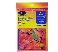 Sumvision Photo Picture Photographic A4 135gm Glossy Photo Paper Premium Professional Gloss Finish Inkjet Printable Photo Paper 25 Sheet Pack