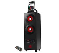 Sumvision Psyc Torre Premium Bluetooth 5 Version Wireless Speaker Portable Stereo Subwoofer Enhanced Bass Remote Control Tower Speakers FM Radio 50Hour Playtime 240ft Range