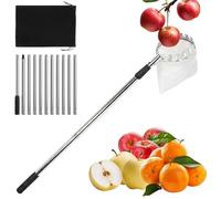 Sumvvur 4.2M Apple Picker with Telescopic Handle, Fruit Picker with Fabric Bag, for Picking Apple Orange Pear Etc, Easy to Assemble