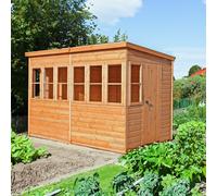 Sun 5' 7" x 9' 11" Pent Potting Shed - Premium Dip Treated Shiplap